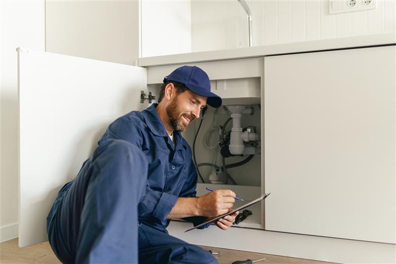 Residential plumber providing service in a Lawndale home